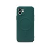 Husa Spate Magsafe Compatibila Cu iPhone 13, Protectie Camera, Microfibra La Interior, Verde